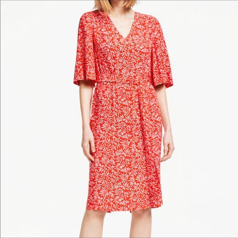 NWT Boden Ines Olive Branch Wrap Dress